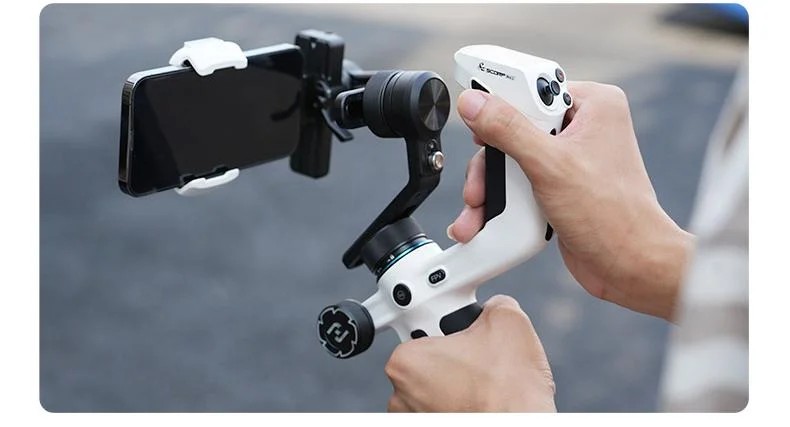 Gimbal Profissional SCORP Mini 2 FeiyuTech - Estabilizador 3 Eixos para Câmeras DSRL Câmeras de Ação e Smartphones - com Rastreamento IA
