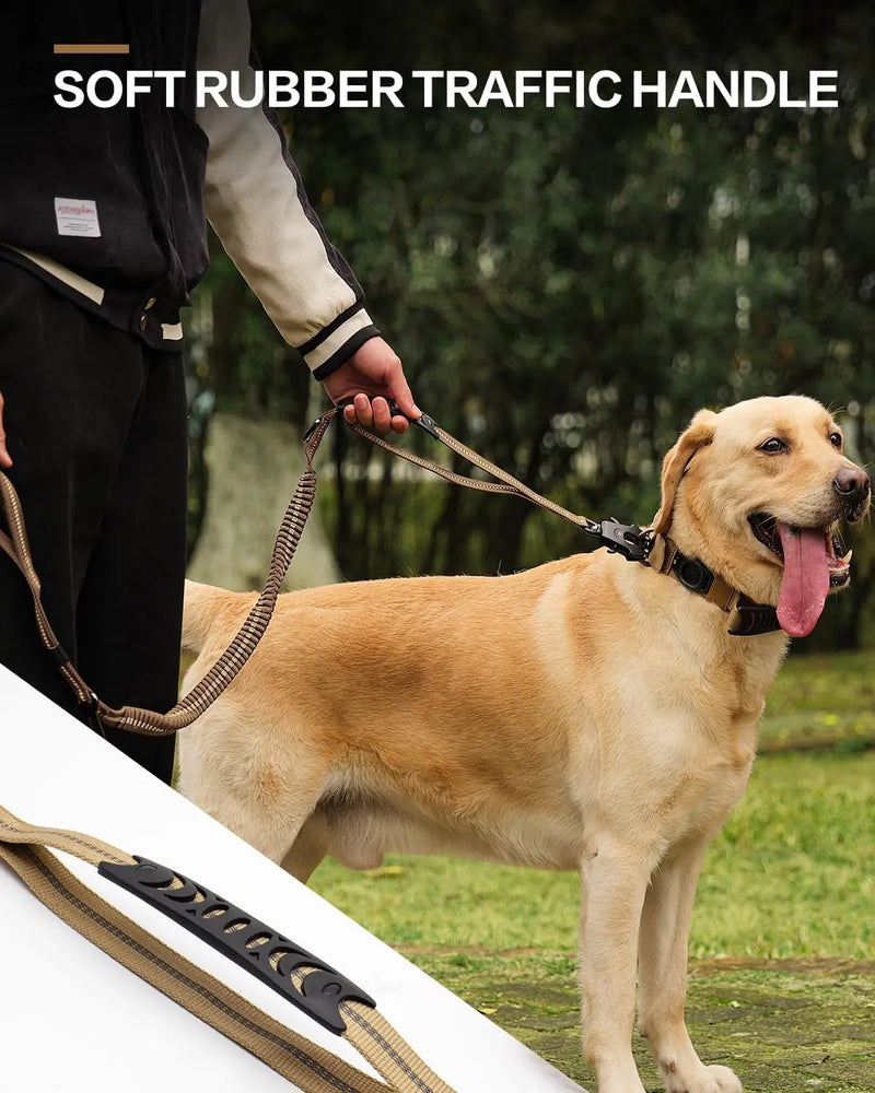 Coleira com Fivela de Segurança Elástica para Cães Grandes Médios - Coleira Tática Reforçada