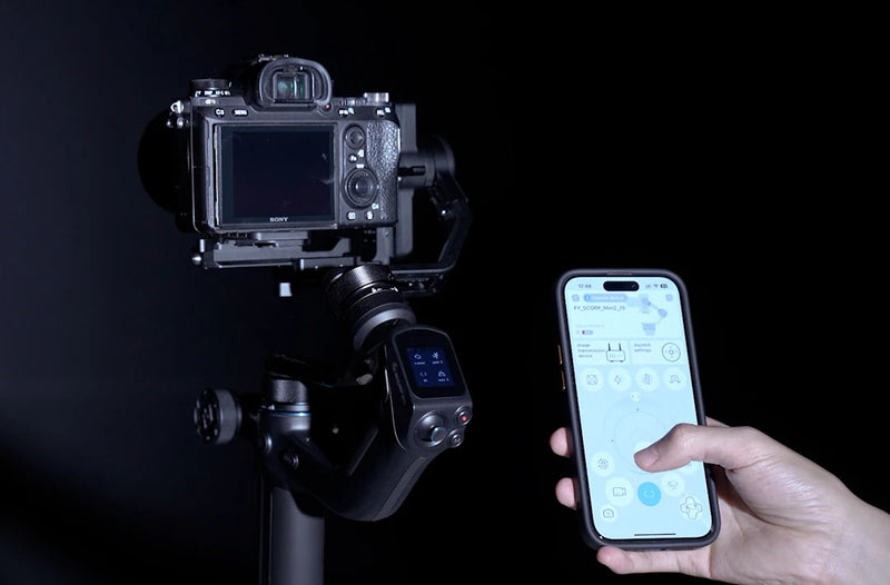 Gimbal Profissional SCORP Mini 2 FeiyuTech - Estabilizador 3 Eixos para Câmeras DSRL Câmeras de Ação e Smartphones - com Rastreamento IA