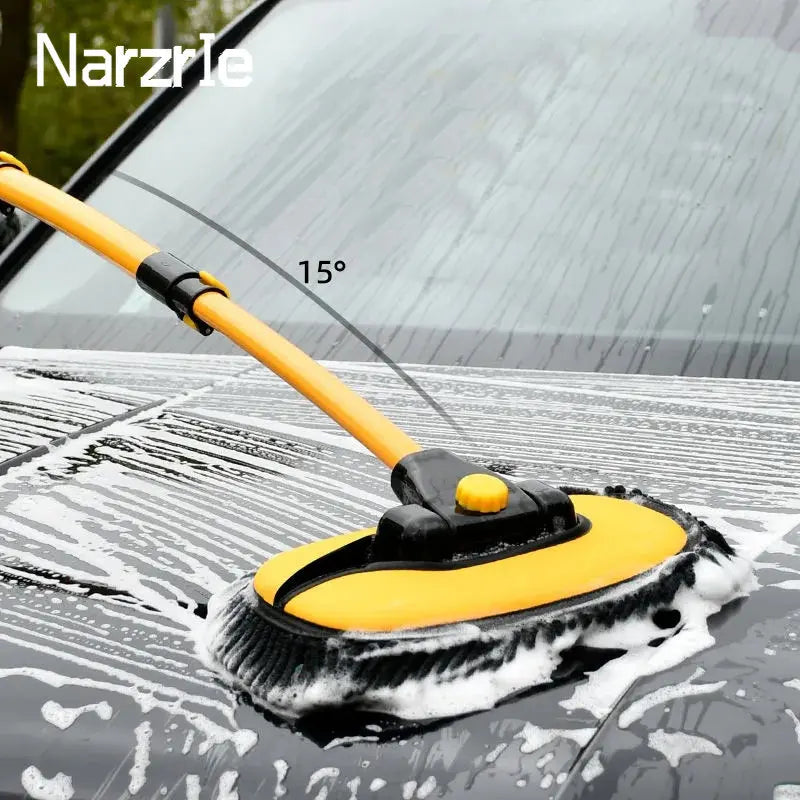 Mop de Limpeza com Cabo Expansível - Feltro Anti Riscos para Lavagem de Carro Veículos Janelas Vidros