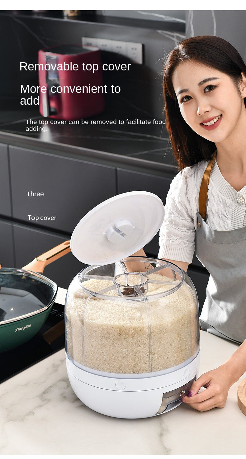 Dispensador para Alimentos Grande Giratório - Dispenser para Grãos Armazenamento Hermético Impermeável e Antimofo