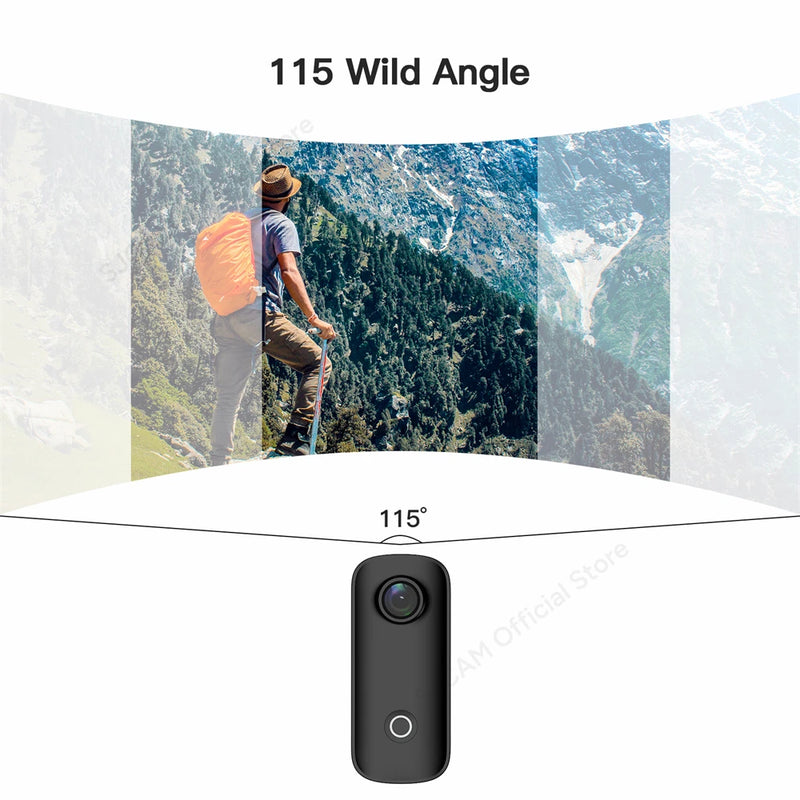 Câmera de Ação 4k SJCAM C100 Plus – com Wifi Câmera Esportiva à Prova D'Água Estabilização EIS