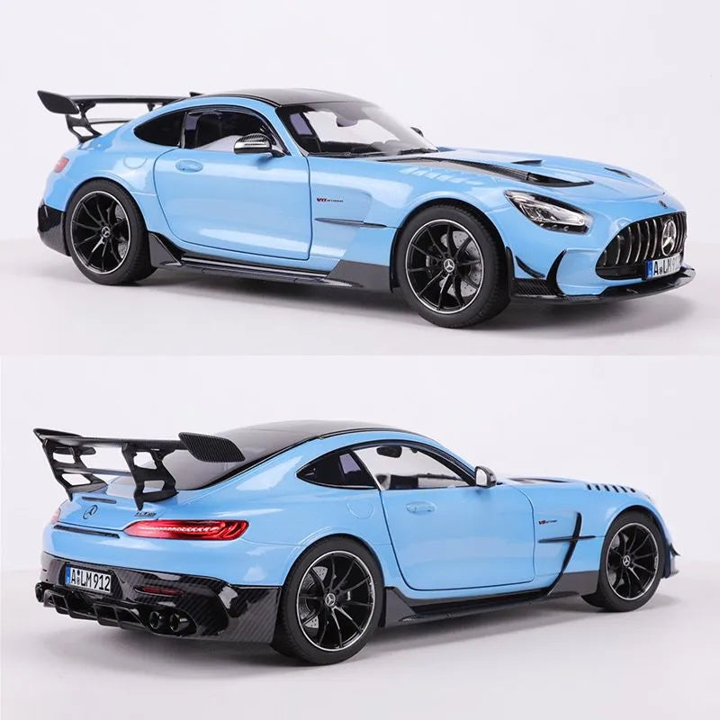 Miniatura de Carro esportivo Mercedes Benz GT Black Series - escala 1:24 em Metal com LED e Som e Fricção