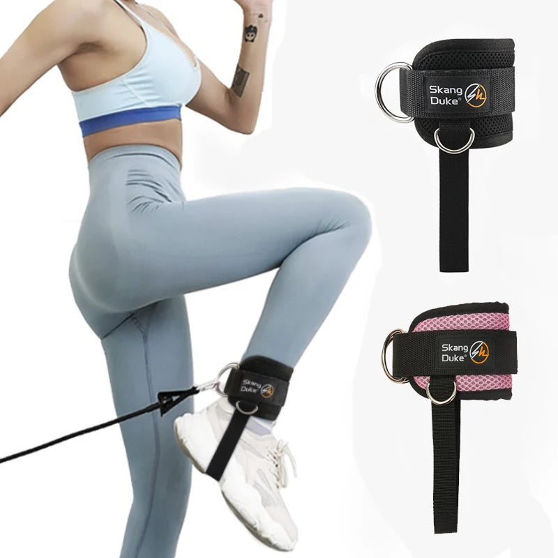 Tornozeleira Almofadadas Macia para Treino de Perna Glúteos em Máquinas de Cabo – Faixas de Tornozelo com Argola Reforçada