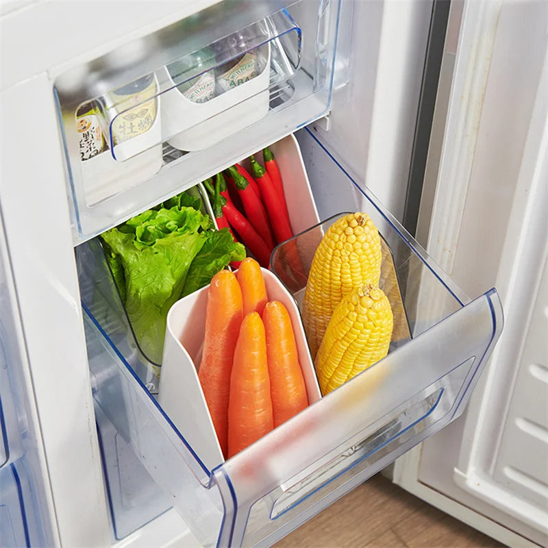 Pote Organizador com Cesto para Geladeira - Mantém Alimentos Mais Frescos Frutas e Legumes