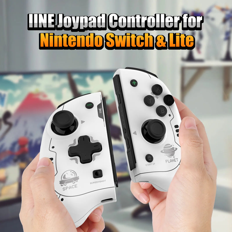 Joypad IINE Elite RGB - Controlador para Nintendo Switch Lite e OLED - Ativação Automática com Função de Mapeamento