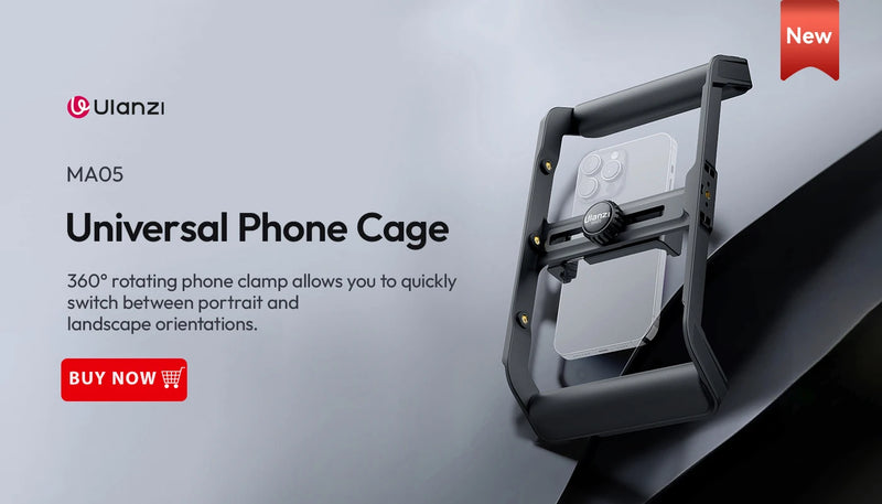 Case Gaiola Ulanzi Lino para Gravação em Smartphone Celular – Case Protetora com Suporte Lateral