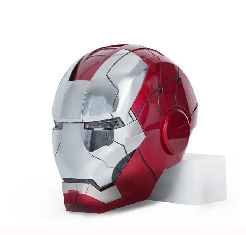 Capacete do Homem de Ferro MK5 - Elétrico com Abertura e Controle de Voz em Inglês - Capacete Usável Vestível - para Colecionadores e Presente