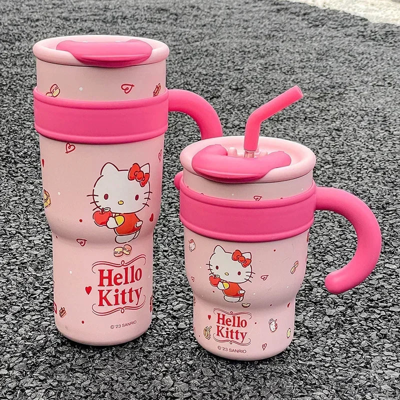 Copo Térmico Hello Kitty e Amigos Edição Colecionável - com Canudo