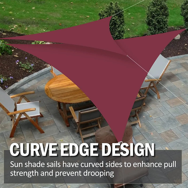 Toldo Solar Impermeável com Proteção UV 98% - Lona Toldo Cobertura Triangular para Área Externa Piscina Jardim