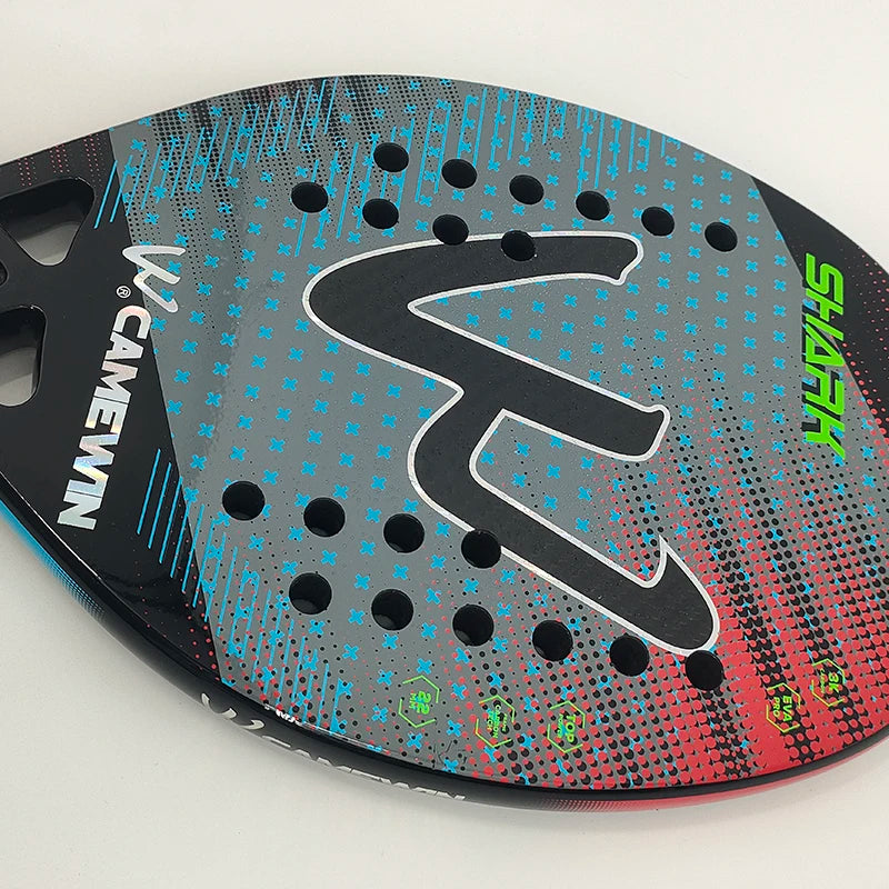 Raquete Beach Tennis WCamewin em Carbono 3K 2024 - Fibra de Carbono Premium Superfície Rugosa