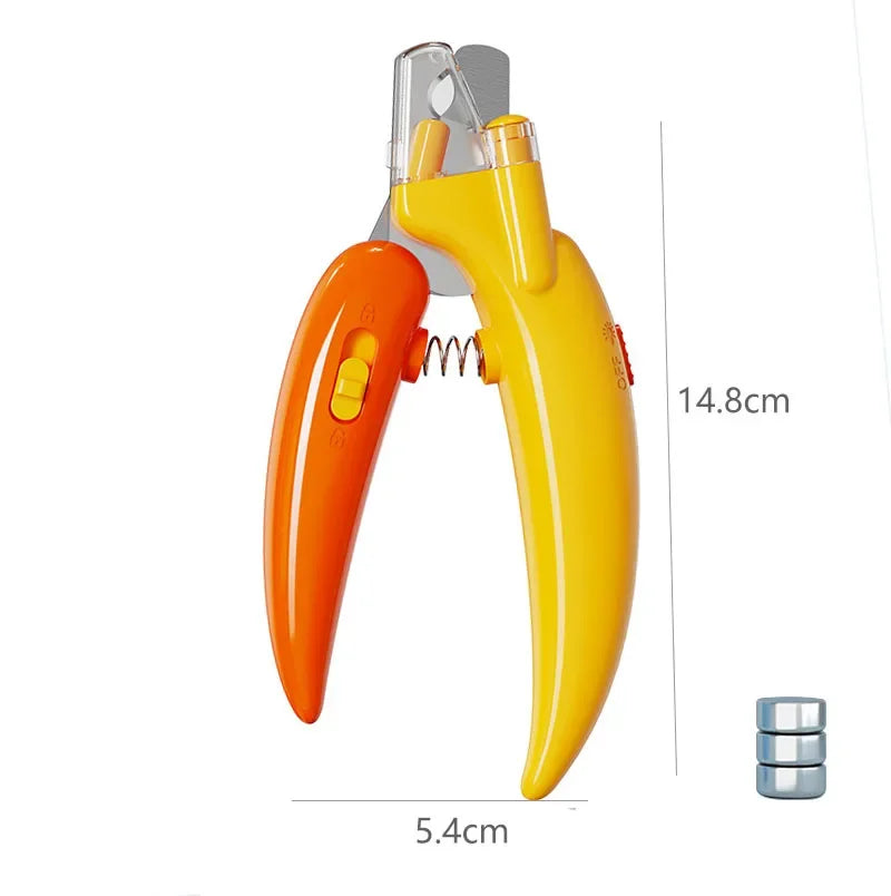 Alicate Profissional para Aparar Unhas de Pet com LED - Cortador para Aparar Garras de Cães Gatos Pequenos Animais