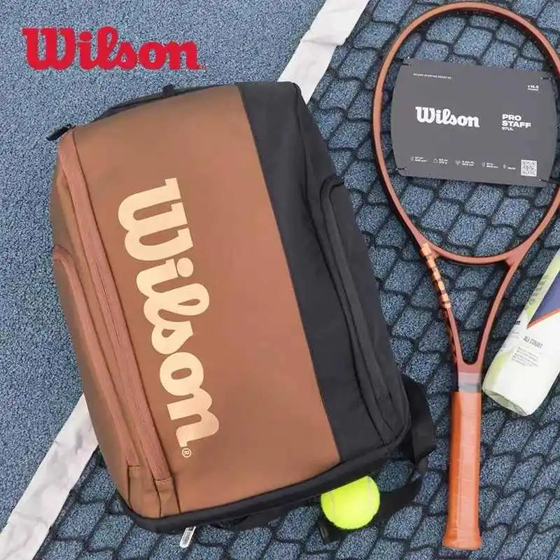 Bolsa Mochila de Tênis Wilson Super Tour PRO Staff V14 – Mochila Grande para Raquetes com Compartimento para Calçados