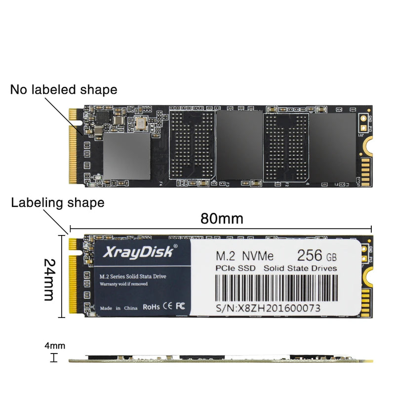 Memória SSD XrayDisk Gamer - M.2 NVME 2280 PCIe4 - 2TB 1TB 512GB para PC Desktop e Notebook