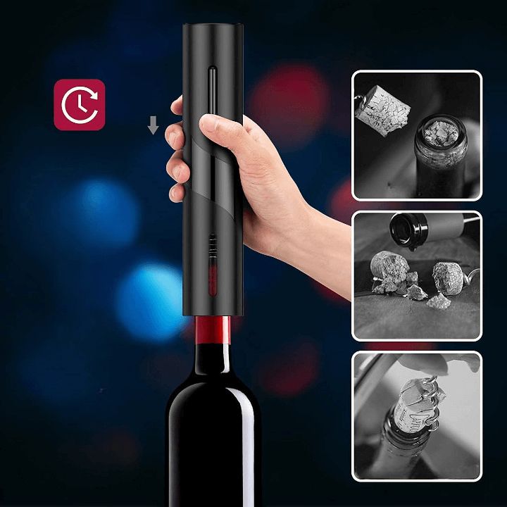 Abridor Automático Elétrico de Rolha de Garrafa - Abridor Automático de Vinho