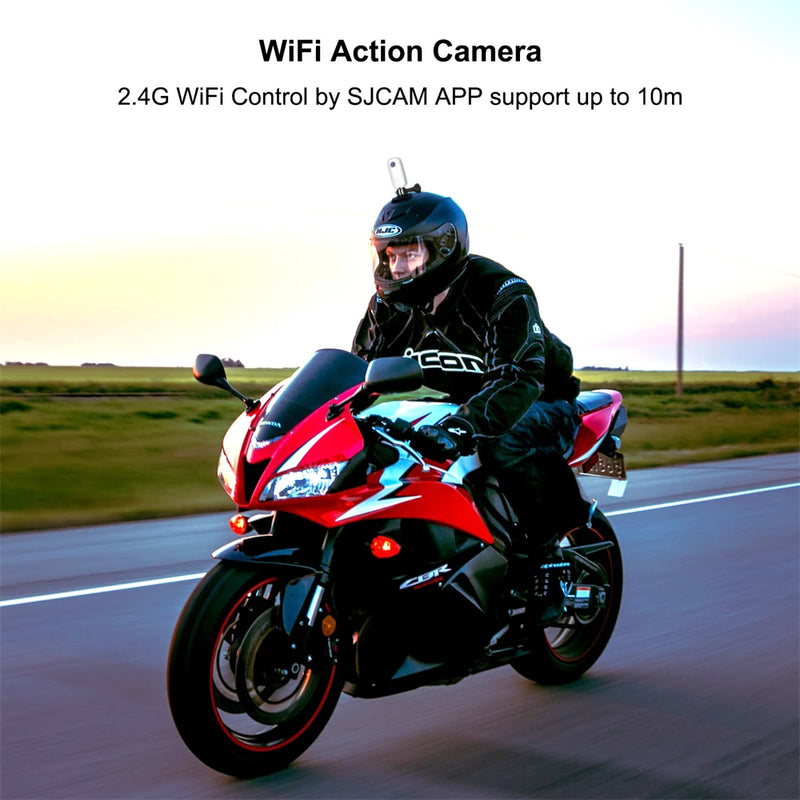 Câmera de Ação 4k SJCAM C100 Plus – com Wifi Câmera Esportiva à Prova D'Água Estabilização EIS