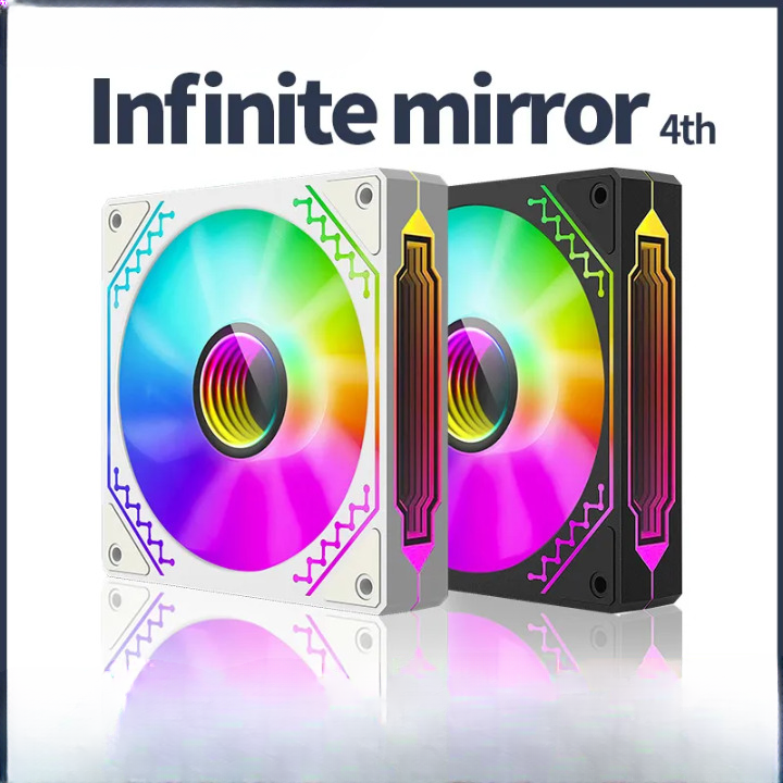 Cooler Fan Ultra Silencioso com LED Efeito Espelho Infinito aRGB - Teucer Infinite Mirror 4a Geração 120mm