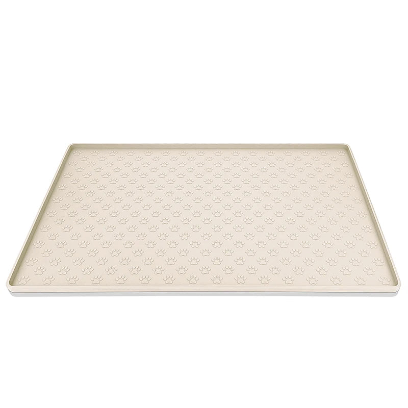 Tapete de Alimentação para Pet em Silicone - Base Antiderrapante para Tigela de Ração de Cachorro Gato