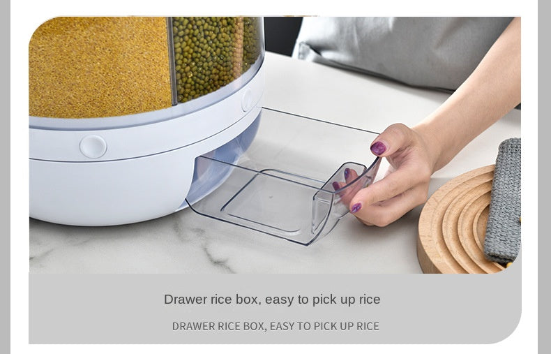 Dispensador para Alimentos Grande Giratório - Dispenser para Grãos Armazenamento Hermético Impermeável e Antimofo