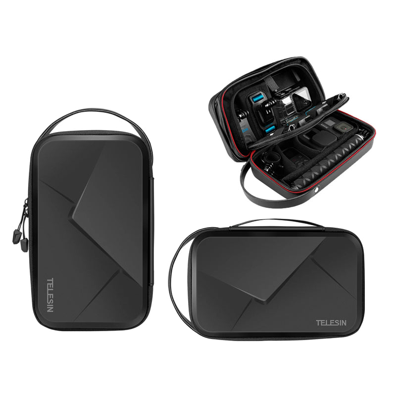Bolsa Anti Impacto Impermeável TELESIN - para Câmeras de Ação GoPro Insta360 Osmo Action Lentes Acessórios Baterias