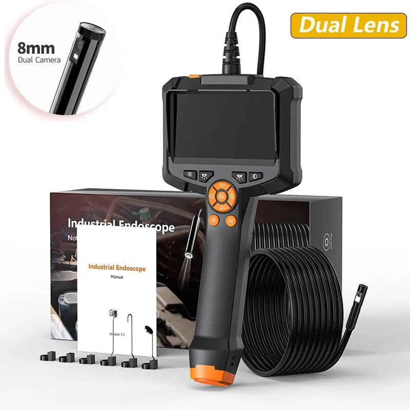 Câmera Endoscópio Industrial com Tela HD 4.3 Polegadas INSKAM – Câmera de Inspeção à Prova d'Água IP67 1080P com Lente de 8mm