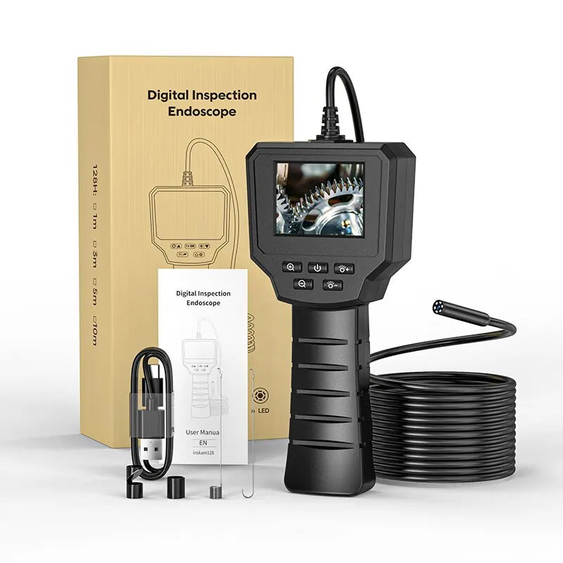 Câmera Endoscópio Industrial com Tela HD 4.3 Polegadas INSKAM – Câmera de Inspeção à Prova d'Água IP67 1080P com Lente de 8mm