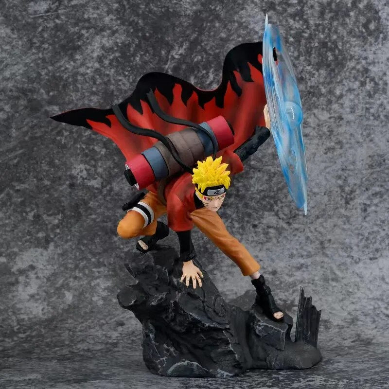 Boneco Figura de Ação Naruto Uzumaki - Grande 30cm - Naruto Fuuton Rasengan