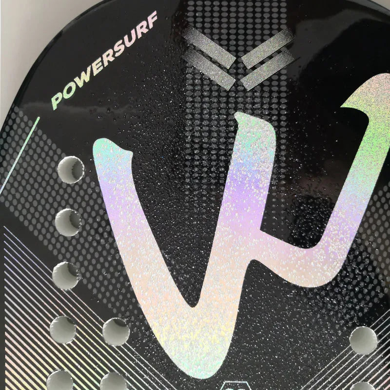 Raquete de Beach Tennis Camewin em Fibra de Carbono 3k Premium - Superfície Rugosa Completa