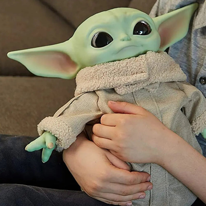 Action Figure Baby Yoda de 28cm - Brinquedo de Pelúcia do Mestre Yoda - de Coleção ideal para Presente