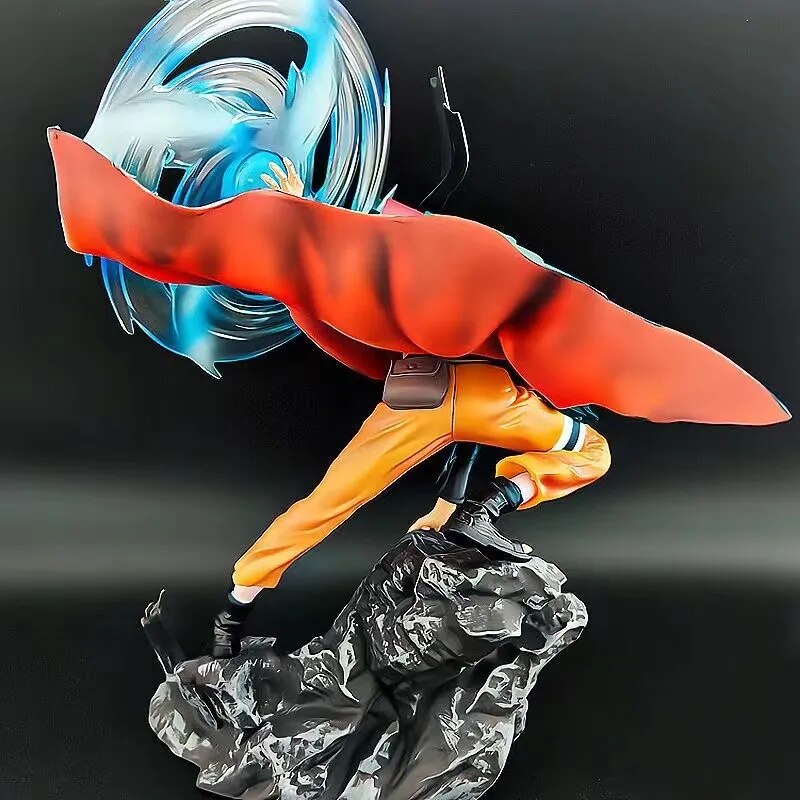 Boneco Figura de Ação Naruto Uzumaki - Grande 30cm - Naruto Fuuton Rasengan