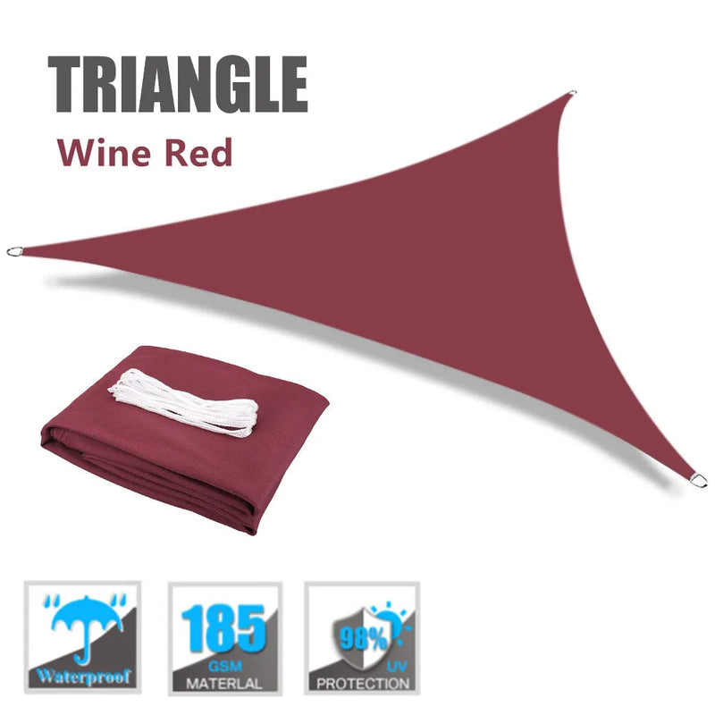 Toldo Solar Impermeável com Proteção UV 98% - Lona Toldo Cobertura Triangular para Área Externa Piscina Jardim