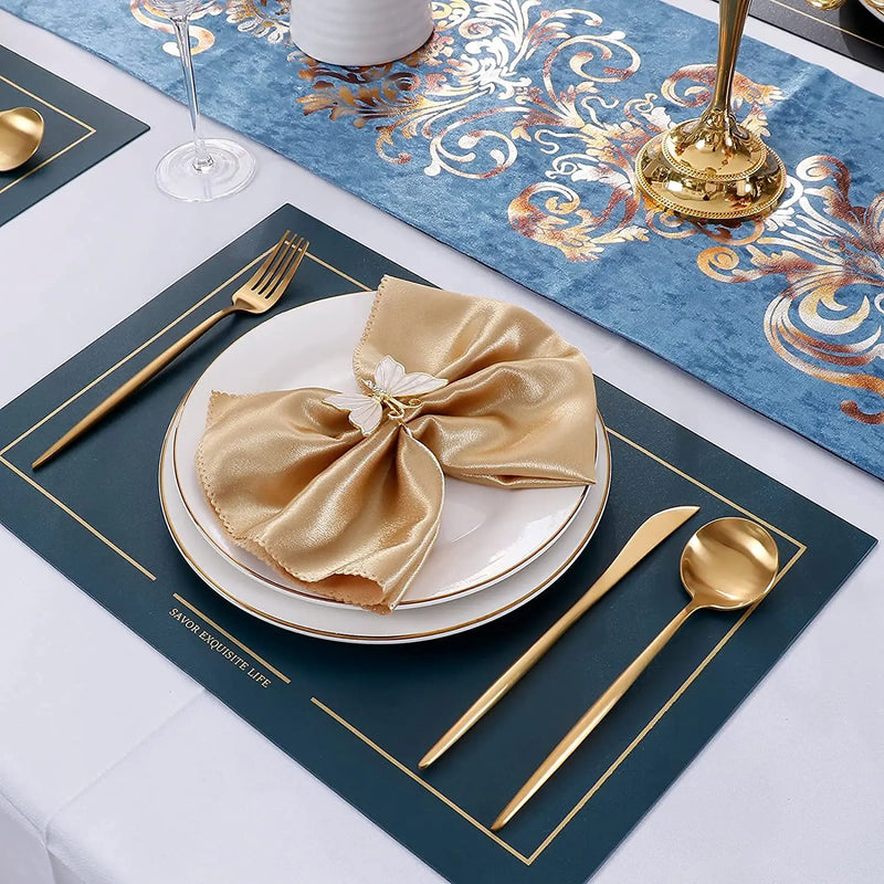 Jogo de Talheres Luxury em Aço Inoxidável - 24 Peças Kit Talhares de Cozinha