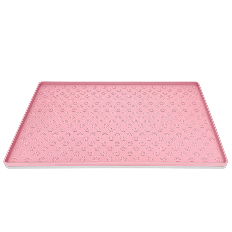 Tapete de Alimentação para Pet em Silicone - Base Antiderrapante para Tigela de Ração de Cachorro Gato