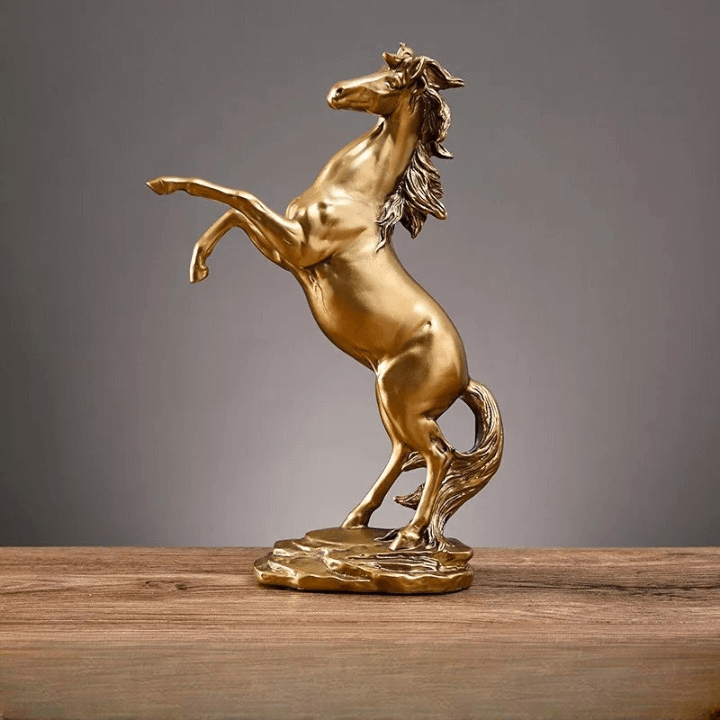 Escultura Decoração Cavalo Desbravador 30cm Grande - para Escritório Quarto Sala