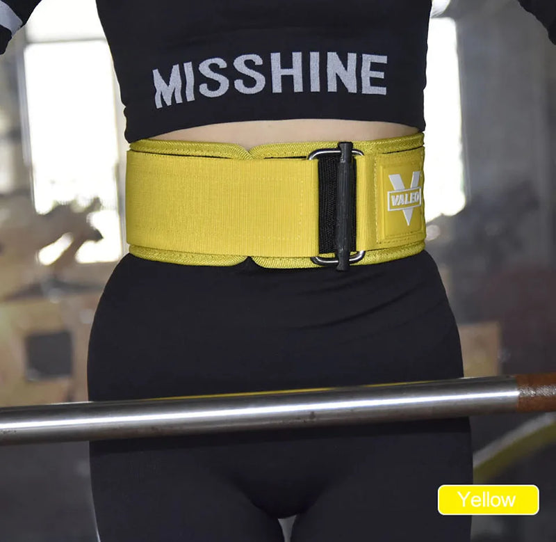 Cinto de Levantamento de Peso VALEO Profissional - Velcro Ajustável Suporte Lombar Duplo - para Treino de Força Musculação Crossfit