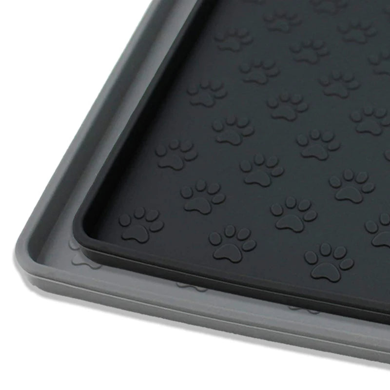 Tapete de Alimentação para Pet em Silicone - Base Antiderrapante para Tigela de Ração de Cachorro Gato