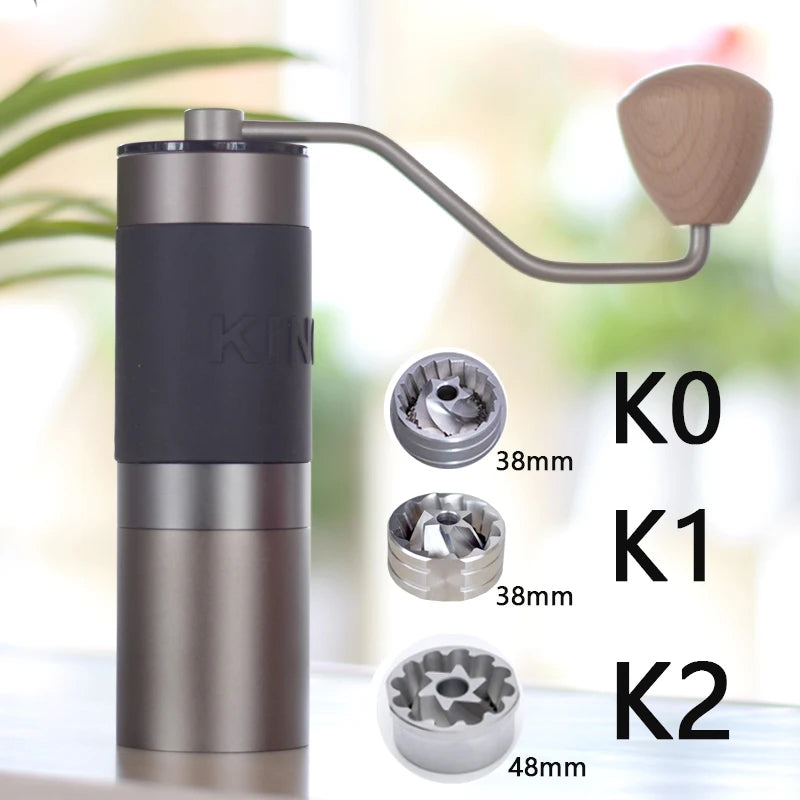 Moedor de Café Manual Ajustável KINGrinder K1/K2 - Moedor Portátil de Aço Inox 420 e Burr de 38mm/48mm