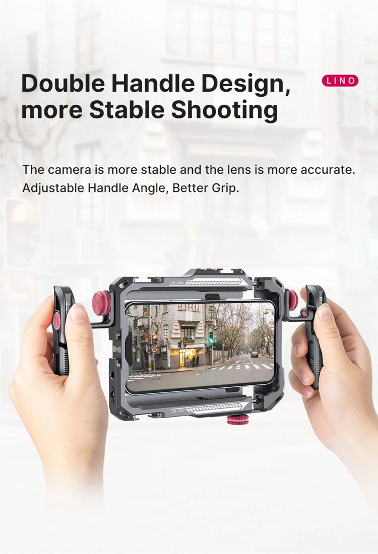 Case Gaiola Ulanzi Lino para Gravação em Smartphone Celular – Case Protetora com Suporte Lateral