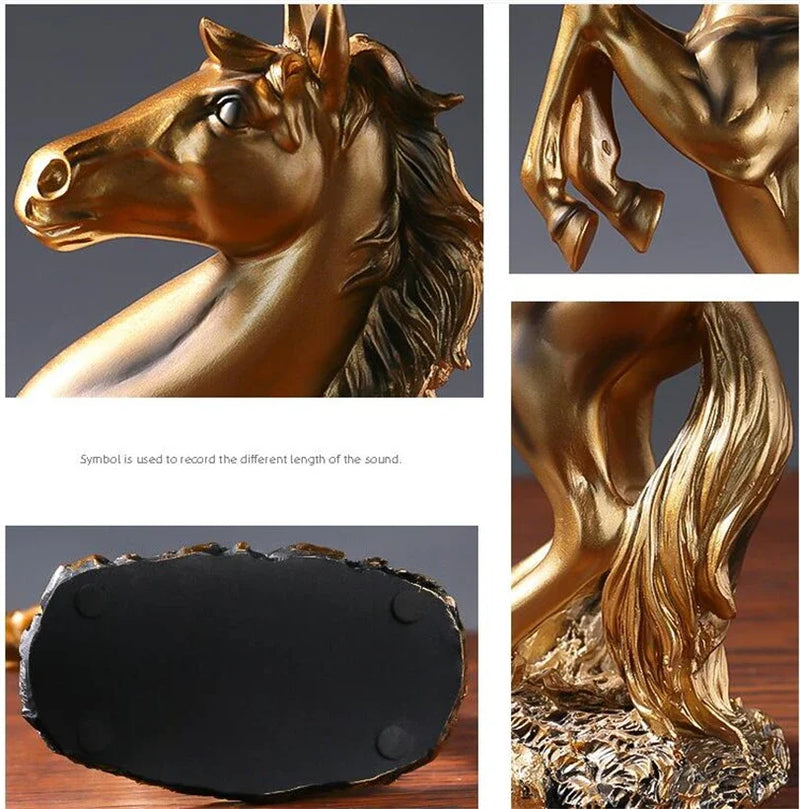 Escultura Decoração Cavalo Desbravador 30cm Grande - para Escritório Quarto Sala