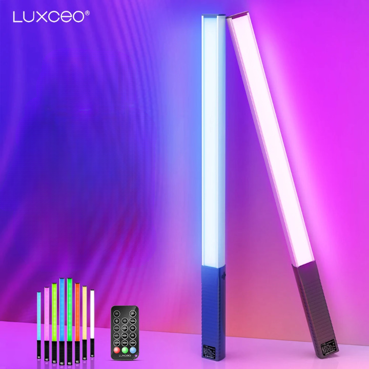 LUXCEO Q508A Luz de Fotografia RGB LED – Portátil Recarregável para Estúdio Foto Vídeo YouTube TikTok