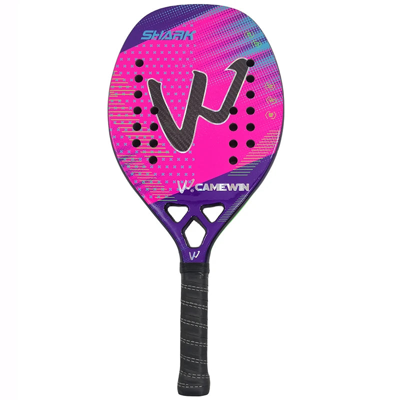 Raquete Beach Tennis WCamewin em Carbono 3K 2024 - Fibra de Carbono Premium Superfície Rugosa