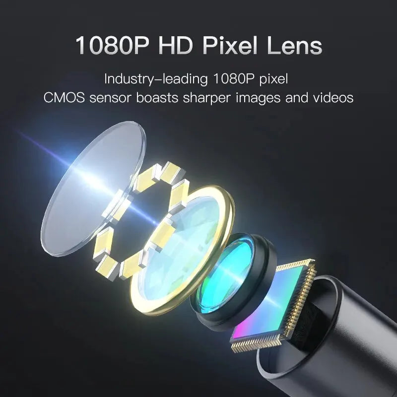 Câmera Endoscópio Industrial com Tela HD 4.3 Polegadas INSKAM – Câmera de Inspeção à Prova d'Água IP67 1080P com Lente de 8mm
