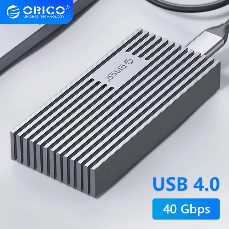 Case para SSD Externo Alta Velocidade 40Gbps - ORICO Estojo M.2 NVMe - Suporta conexão USB 4.0, USB 3.0 e Thunderbolt 4