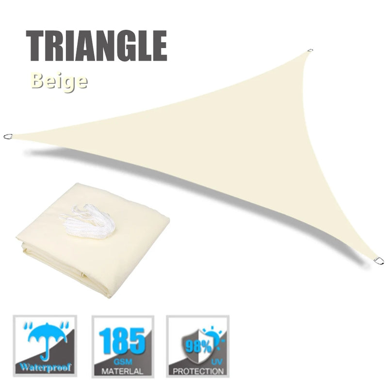 Toldo Solar Impermeável com Proteção UV 98% - Lona Toldo Cobertura Triangular para Área Externa Piscina Jardim