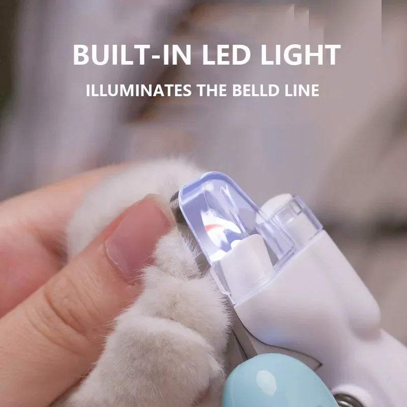 Alicate Profissional para Aparar Unhas de Pet com LED - Cortador para Aparar Garras de Cães Gatos Pequenos Animais