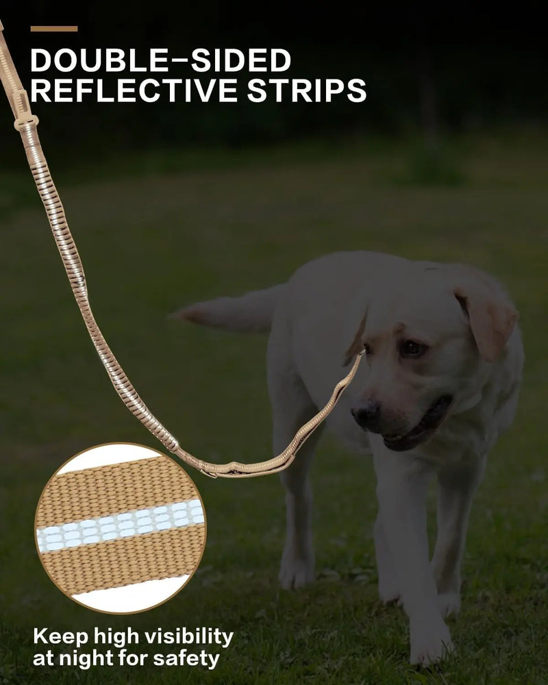 Coleira com Fivela de Segurança Elástica para Cães Grandes Médios - Coleira Tática Reforçada