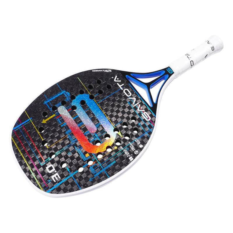 Raquete Beach Tennis Gaivota Versão 3.0 em Fibra de Carbono 12K - com Estojo Protetor