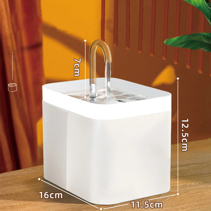 Fonte de Água Silenciosa com Filtro para Gato Cães - Bebedouro Automático para Pets com Sistema Preventivo de Queima da Bomba