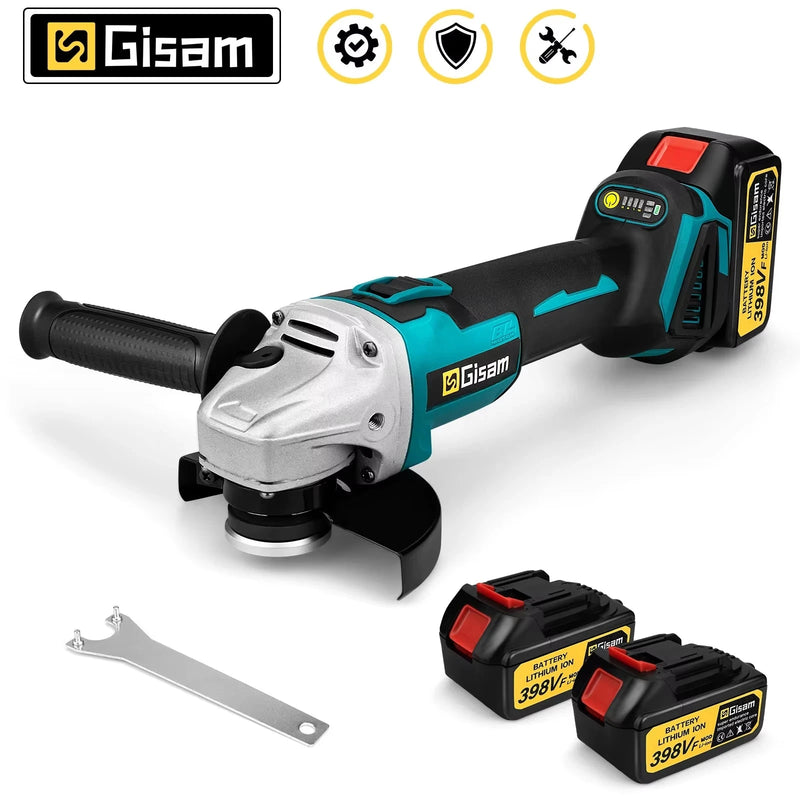 Esmerilhadeira Angular Sem Fio GISAM M14 125mm – Máquina de Polimento e Corte - Compatível com Bateria Makita 18V