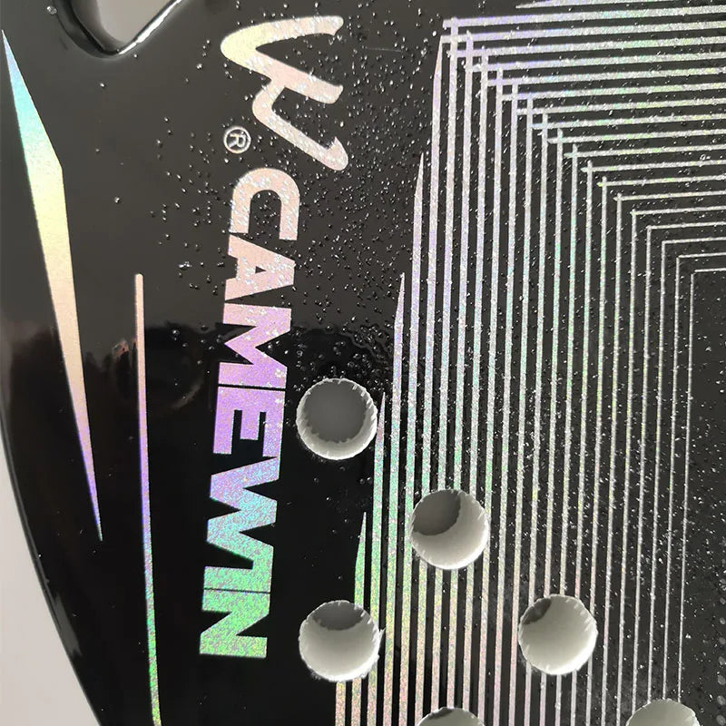 Raquete de Beach Tennis Camewin em Fibra de Carbono 3k Premium - Superfície Rugosa Completa